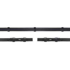 Schockemöhle Zügel Glatt Leder Mit Stops Schwarz/Silber -Pferdebedarf Verkauf 1103 00018 lederzugel stopps black gold.545ee4 1