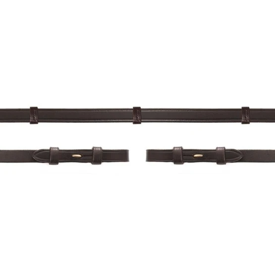 Schockemöhle Zügel Glatt Leder Mit Stops Dunkelbraun/Silber 5 Schockemöhle Zügel Glatt Leder Mit Stops Dunkelbraun/Silber - Image 3