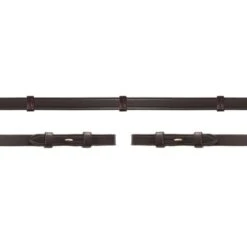 Schockemöhle Zügel Glatt Leder Mit Stops Dunkelbraun/Gold -Pferdebedarf Verkauf 1103 00018 lederzugel stopps darkbrown gold.feccb9