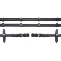 Schockemöhle Zügel Gummi/Leder Mit Schnallen Schw/Silber WB -Pferdebedarf Verkauf 1103 00038 trensenzuegel gummiert schnalle black gold.3d76d0