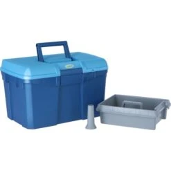 Kerbl Putzbox Zum Draufstellen Marine/Hellblau 400x275x245mm -Pferdebedarf Verkauf agradi 4045022 1.e77287