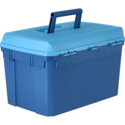 Kerbl Putzbox Zum Draufstellen Marine/Hellblau 400x275x245mm -Pferdebedarf Verkauf agradi 4045022 3.5423e4