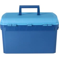 Kerbl Putzbox Zum Draufstellen Marine/Hellblau 400x275x245mm -Pferdebedarf Verkauf agradi 4045022 4.27b447