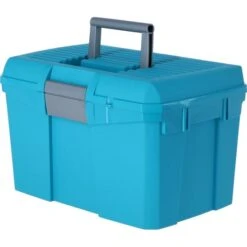 Kerbl Putzbox Zum Draufstellen Marine/Hellblau 400x275x245mm -Pferdebedarf Verkauf agradi 44306756.e65468