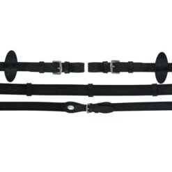 Kavalkade Gummierte Zügel Mit Stegen Schwarz