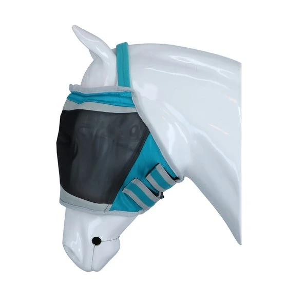 Shires Fliegenmaske Ohne Ohren Mesh Grünblau 5 Shires Fliegenmaske Ohne Ohren Mesh Grünblau - Image 3