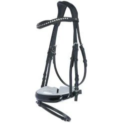 Döbert Trense SM Picasso Weiß Unterlegt, Lack Schwarz