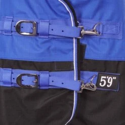 EQUITHÈME Outdoordecke Tyrex 1200D Aisance 300g Mit Halbem Halsteil Blau/Schwarz -Pferdebedarf Verkauf agradi 44818405 1.f18105