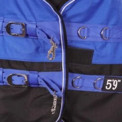 EQUITHÈME Outdoordecke Tyrex 1200D Aisance 300g Mit Halbem Halsteil Blau/Schwarz -Pferdebedarf Verkauf agradi 44818405 2.501f5f