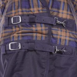 HKM High Neck Decke Providence Karo 1200D 300g Wattefüllung Navy/Braun Kariert -Pferdebedarf Verkauf agradi 44870899 1.5775b8