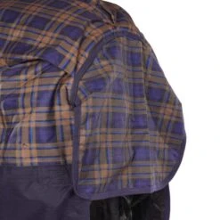 HKM High Neck Decke Providence Karo 1200D 300g Wattefüllung Navy/Braun Kariert -Pferdebedarf Verkauf agradi 44870899 8.e65560