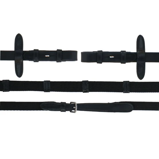 Passier Zügel Gurtzügel 9 Stegen Schwarz/Silber 3 Passier Zügel Gurtzügel 9 Stegen Schwarz/Silber