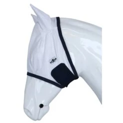 Saxon Fliegenmaske Mesh Weiß/Navy -Pferdebedarf Verkauf agradi 44946646 3.0535d3