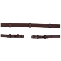 BR Zügel Leinen 19mm Lackler/Runde Schnallen Braun Warmblut