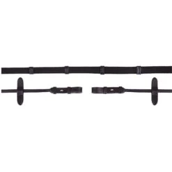 BR Gurtzügel M Rundgenähten Enden Schwarz/Silber Warmblut