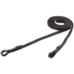 BR Dressur Zügel Lackleder/Gummi Stops 16mm Schwarz Warmblut -Pferdebedarf Verkauf br 203036 b121 03.a8a999