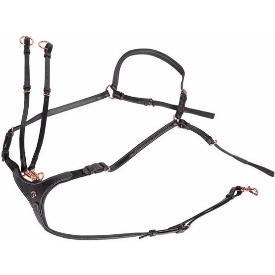 Harry's Horse Brustgeschirr Rosegold Schwarz 4 Harry's Horse Brustgeschirr Rosegold Schwarz - Image 2