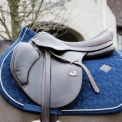Kentucky Horsewear Kentucky Schabracke Basic Fluwelen Springen Navy Warmblut