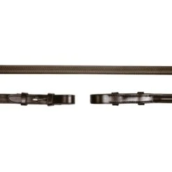 Schockemöhle Zügel Premium Gummi Bombiert Braun/Silber WB