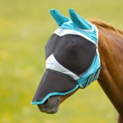 Shires Fliegenmaske Mit Ohr Und Nase Mesh Teal -Pferdebedarf Verkauf shires 6665 teal 22.30816b