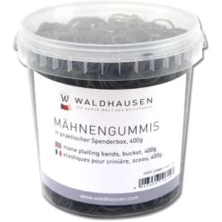 Waldhausen Einflechtgummis Im Eimer Schwarz 400g